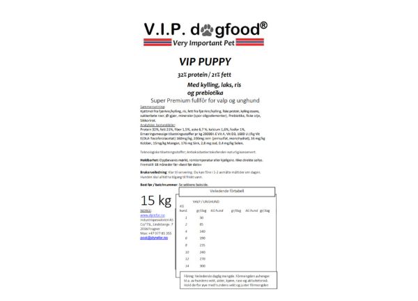 Bilde av VIP Dogwear PUPPY 3kg PUPPY